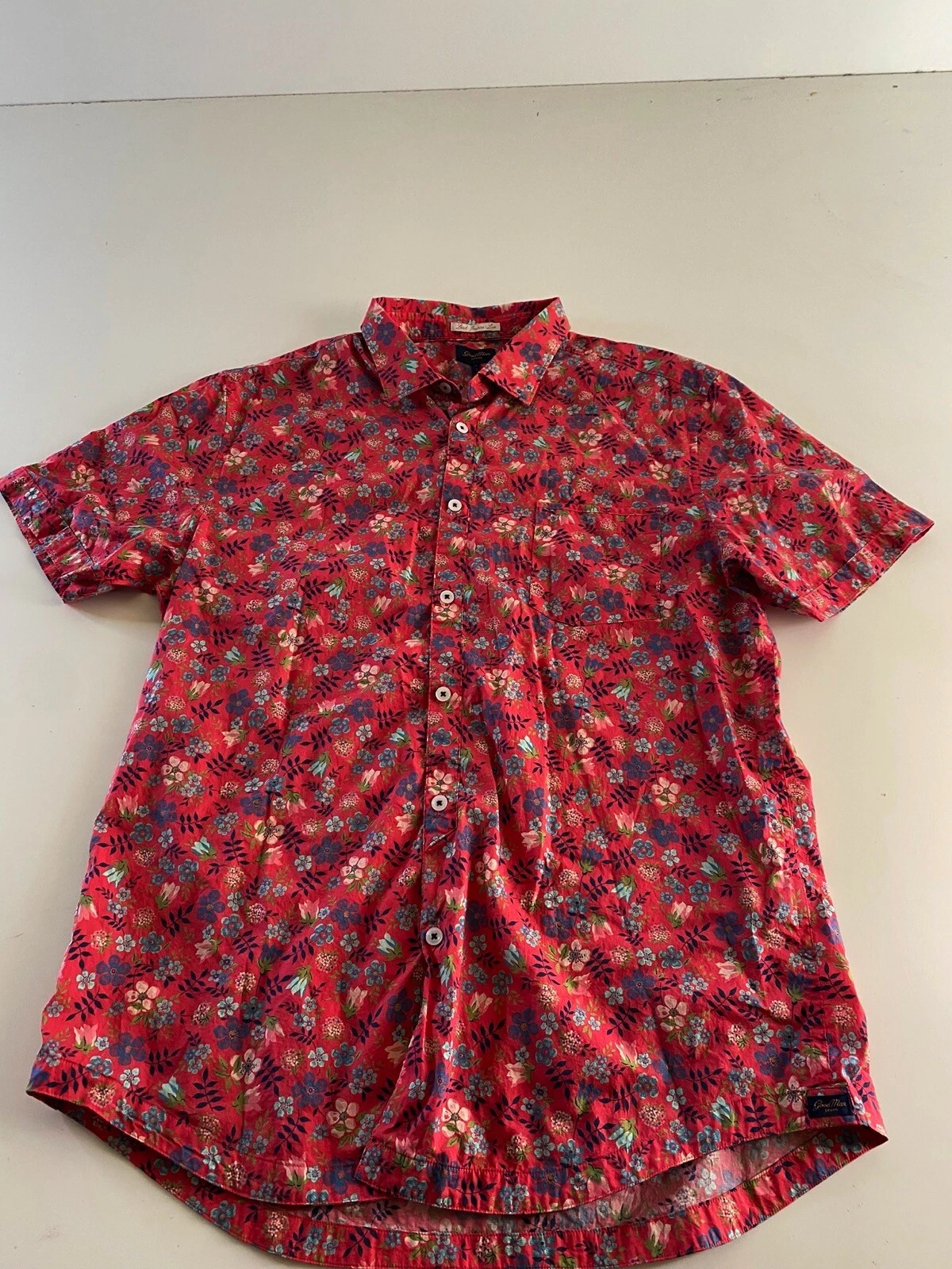 Goodman Lead Inspire Live Floral BUTTON UP CAMP SHIRT Large L