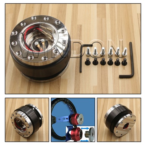 Black 55mm Steering Wheel Boss Kit Spacer Adapter For Universal OMP Hub Black 55mm Steering Wheel Boss Kit Spacer Adapter For Universal OMP Hub