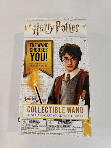 Jakks Harry Potter Collectible 4” Die-Cast Mini Wand W/ Stand - New - Free Ship - Afbeelding 1 van 3
