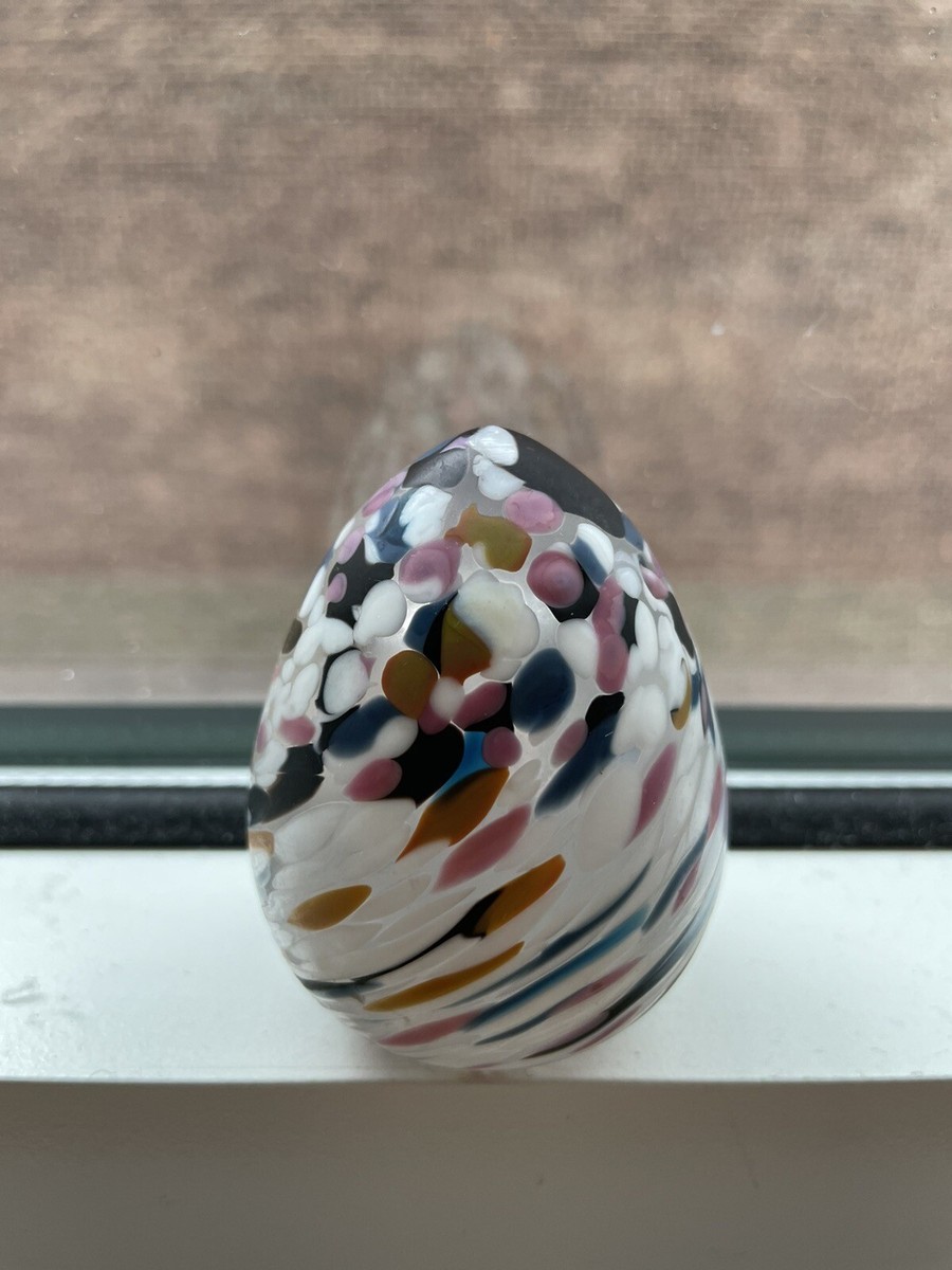 VTG KOSTA BODA by MONICA BACKSTROM HANDMADE Multicolored EGG ART