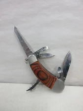 Unbranded 7 Piece Multi-Tool Stainless Steel 4 inch Pocket Camping Knife