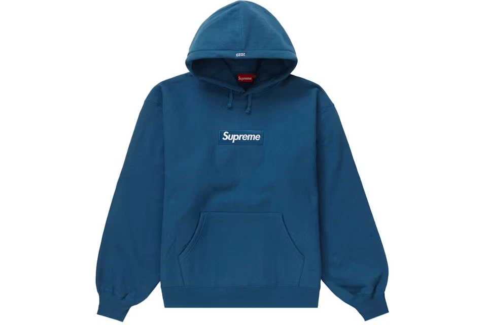 Sweat à capuche Supreme Box Logo Bleu FW23 Sweat à capuche Homme NEUF MEDIUM