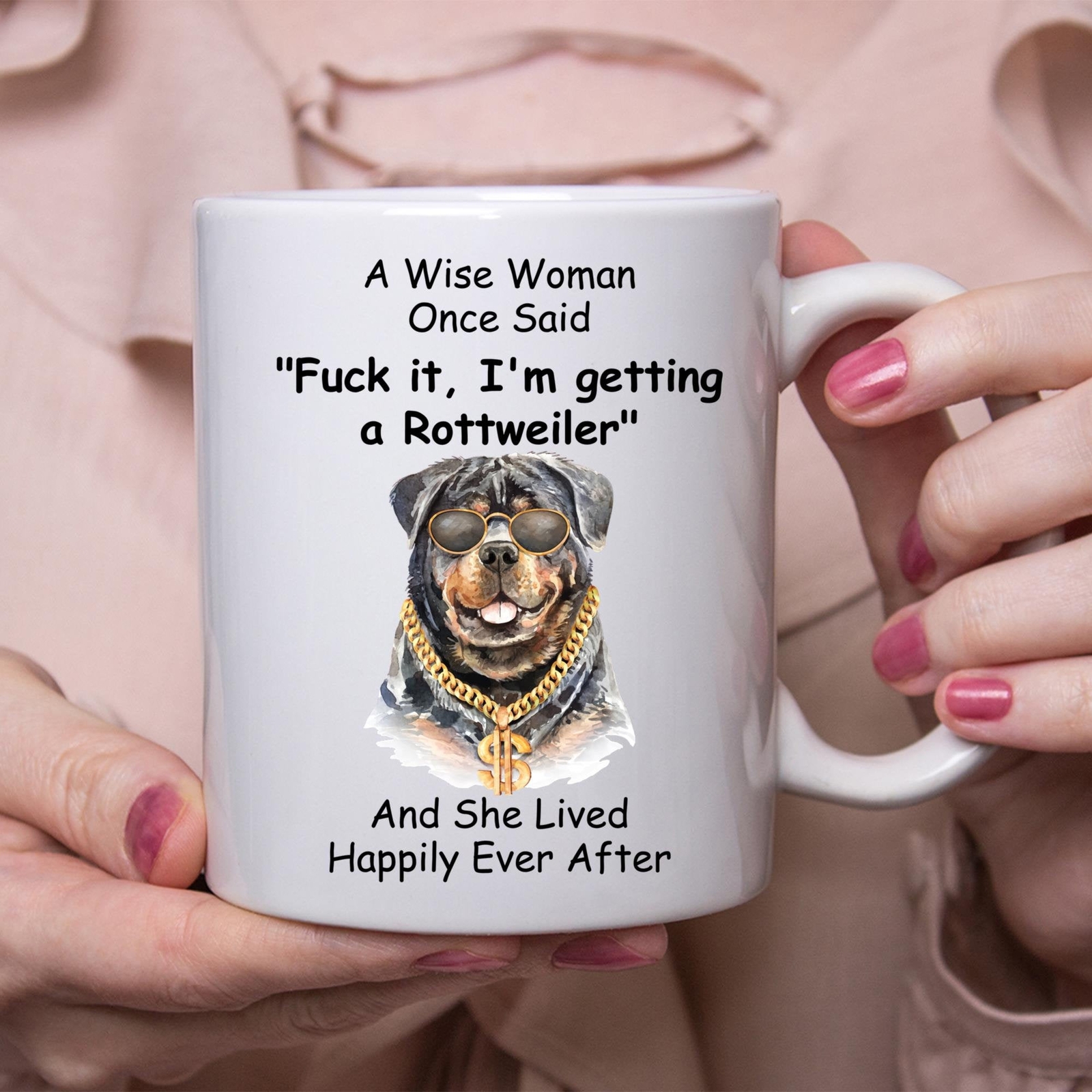 Funny Rottweilergift For Women White Coffee Mug Coffee Cup