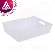Image of Wham Studio Plastic Basket 5.01 Rectangular│Home Storage Organizer│Ice White
