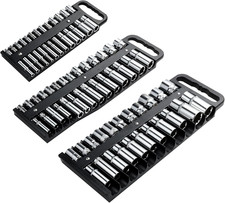 Magnetic Socket Organizer Set - 3 Heavy Duty Holders For 76 Sockets