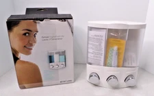 Better Living TRIO Shower Dispenser Organizer Euro Line Chrome New Box Opened