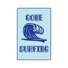 GONE SURFING -Sign Or Decals Sign Or Decals beach decor surfboard boogie board