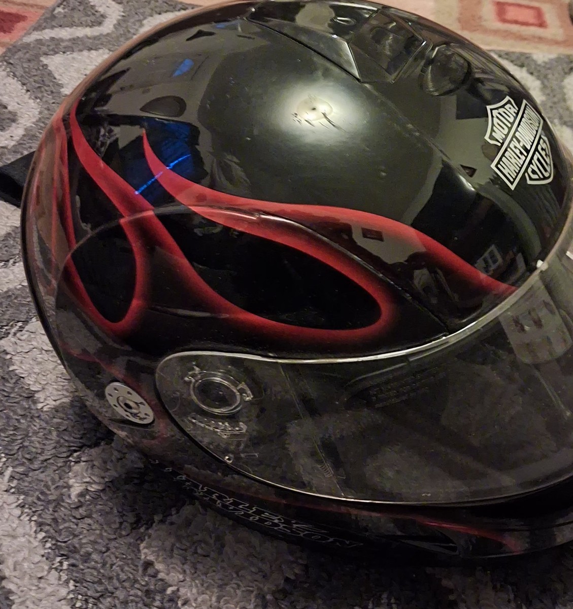 Harley Davidson Red Flame Motorcycle Helmet M 57-58 cm | eBay