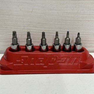 Snap On 6 pc 1/4" Drive TORX® Standard Bit Socket Set 106TTX