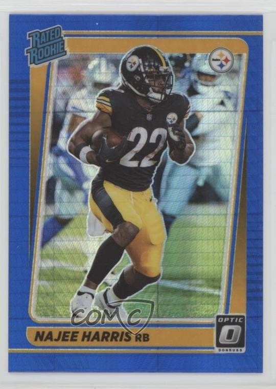 2021 Panini Donruss Optic Rated Rookie Blue Hyper Prizm Najee Harris #213 06or