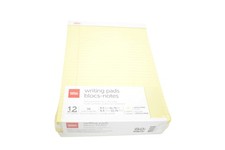 Office Depot Writing Pads Canary Legal Wide Ruled 8.5x11.75 12 Pack 50 Sheets
