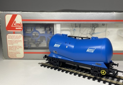 Lima 30560 PCA VEE Tank Wagon Tiger APG azul con paquete de detalles casi nuevo en caja - calibre OO | Condition: Used
