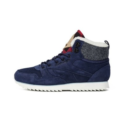 Schuhe Damen Reebok Classic Leather Mid Outdoor Pack AQ9775 Rot-Dunkelblau-Grau