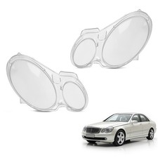 Pair Headlight Lens Cover For Mercedes Benz E240 E200 E350 W211 2002-2008 Clear