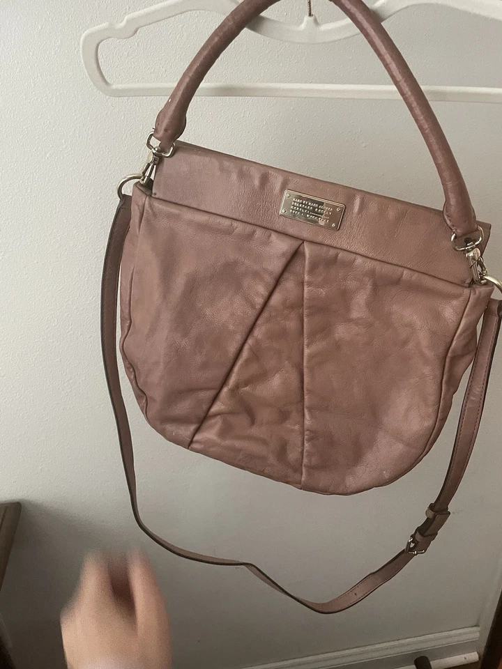 Marc By Marc Jacobs Leather MARCHIVE Hilli Hobo Satchel Mauve Tan Crossbody - Image 2 of 4