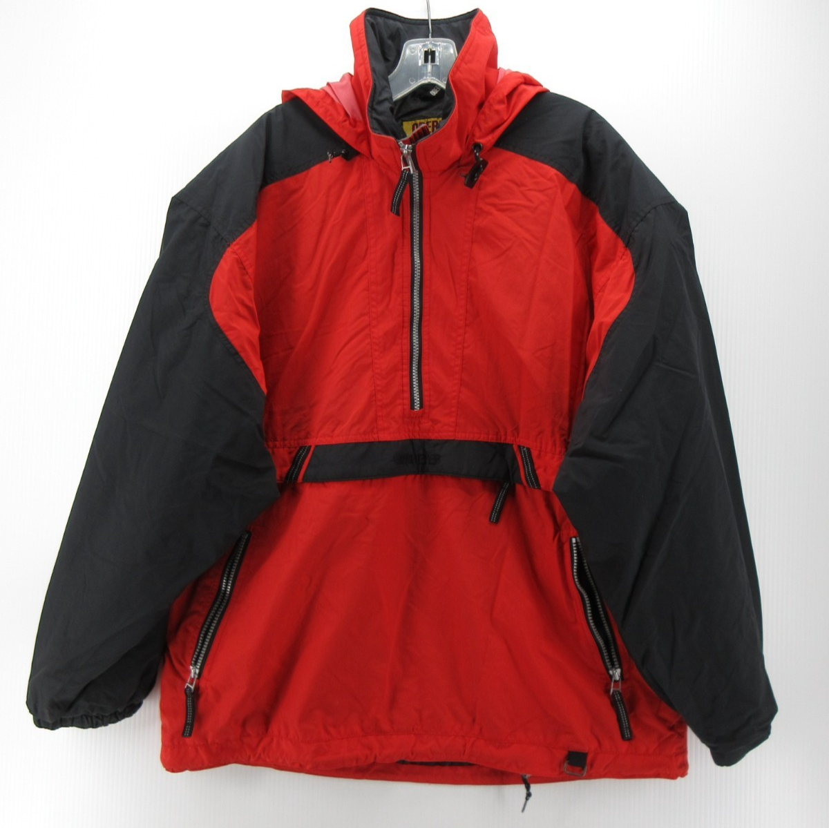 VINTAGE Obermeyer Jacket Men Large Red Anorak Ski Snowboard 1/4