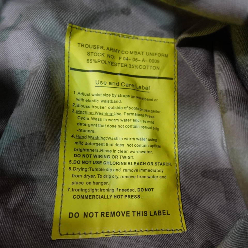 Pantalones del Ejército de Estados Unidos para Hombres L OCP Multicam Camuflaje Uniforme de Combate Carga Utilidad Y2k 14284 Foto 4 de 4