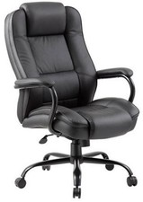 Black Heavy Duty Leather High Back Executive Chair