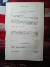 1872 train report HOMER CHERRY TREE & SUSQUEHANNA RAILROAD Minta Grant PA