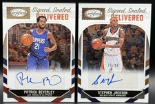 2018-19 Signed Sealed Delivered Stephen Jackson Patrick Beverley 2 Card LOT /99