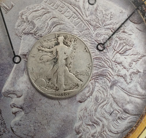 Silver 1938 P  Rare Date Walking Liberty good looking  coin    TP-10708