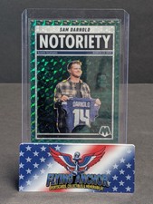2025 Panini Mosaic - Notoriety Sam Darnold #9 Green Mosaic Prizm