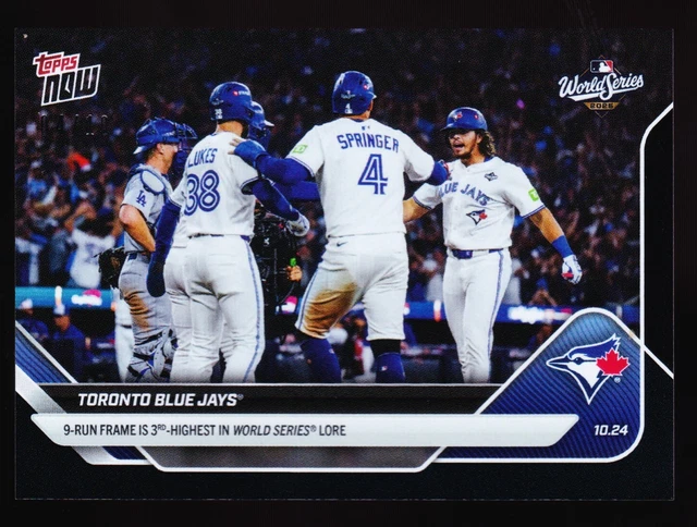 Blue Jays George Springer Ernie Clement Nathan Lukes 2025 Topps NOW 898 Black 10