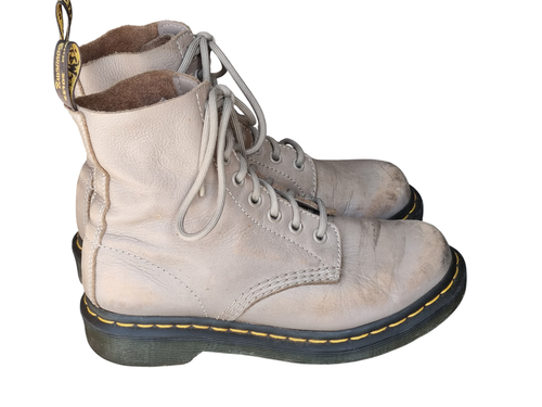 Dr Martens 1460 Pascal Grey Leather Lace-Up Boots UK 3 EUR 36 AirWair Women’s - Picture 4 of 10