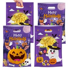 40 Pcs Happy Halloween Treat Bags with Handles-Trick or Treat Halloween Goodi...