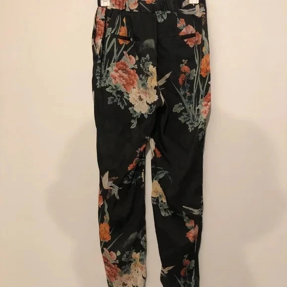 ZARA PRINTED SATIN PANTS XS - Image 4 of 4