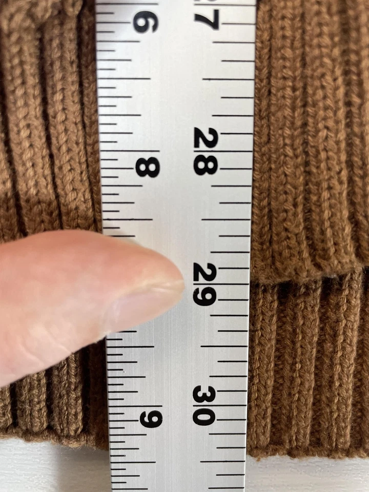 Suéter Club Room Para Hombres Pequeño Marrón Mantón Cuello Cable Tejido Cárdigan Algodón Foto 4 de 4