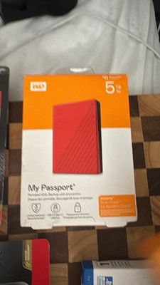 Western Digital My Passport 5TB Portable External HDD Hard Drive Red USB 3.0