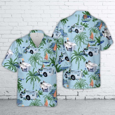 Delta Airlines Airport Tug Hawaiian Shirt