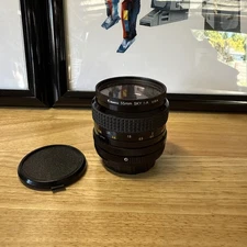 28mm 1:2.8 Auto Aubell  Camera Lens With A Canon 55mm Sky 1-A