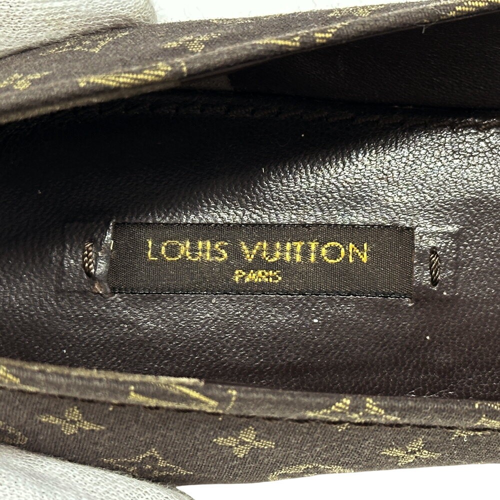 Louis Vuitton Flat Shoes Pumps Monogram EU 37.5 US 7.5 Canvas Leather Authentic thumbnail 8