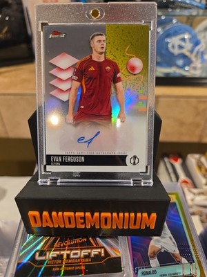 2025-26 Topps Finest UCC Evan Ferguson Base Auto Refractor AS Roma