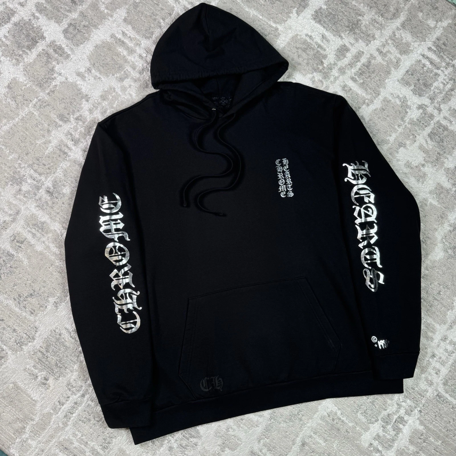 Chrome Hearts 1988 Foil Letters Sleeve Logo Pullover Hoodie