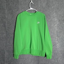 Nike Sportswear Sweatshirt Mens M Green Crewneck Long Sleeve Casual Wear Pro Fit