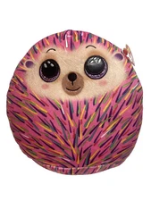 TY Beanie Squishies (Squish-A-Boos) Plush - HILDEE the Hedgehog (Small Size 10")
