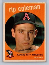 Rip Coleman Kansas City Athletics 1959 Topps #51 Baseball Card