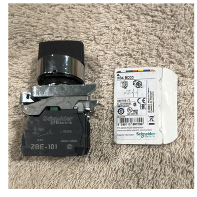 #ad Schneider Electric XB4BD33 Rotary 3 Position Selector Switch w ZBE 101 $20.00