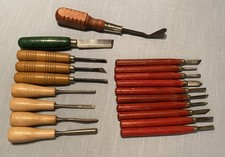 19 Woodworking Wood Turning Tools Chisels Etc