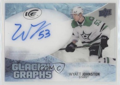2023-24 Upper Deck Ice Glacial Graphs Wyatt Johnston #GG-WJ Auto 10u5