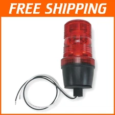 High-Visibility Red Strobe Warning Light, 150,000 Candela, 120VAC Power