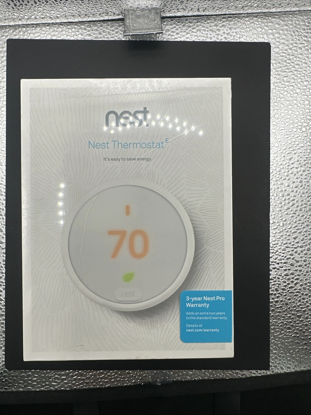 Nest Thermostat E Programmable Smart Wi-Fi App Control, White, Round, Heat Pump