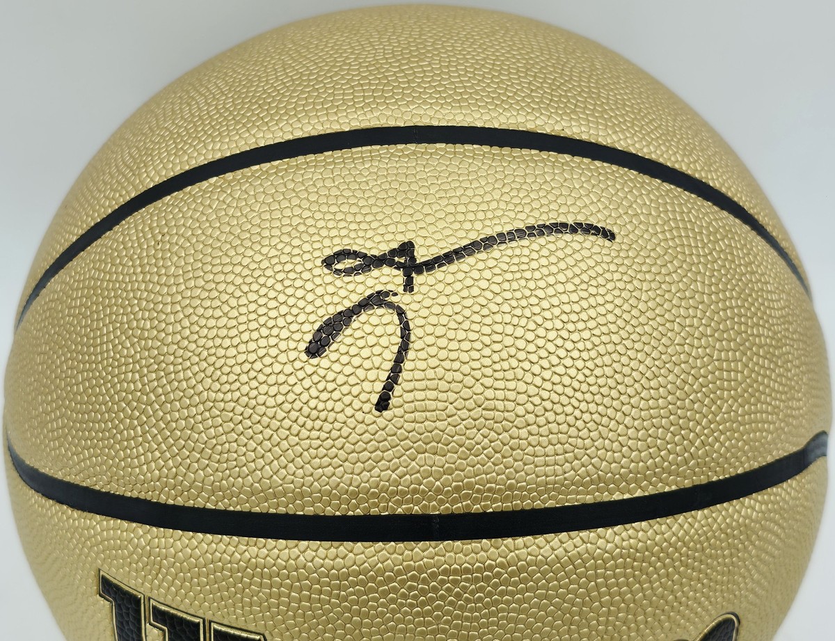 Allen Iverson Signed Gold Edition Composite Leather Basketball