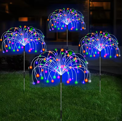 150LED Outdoor Solar Firework Lights Garden Decor Waterproof Path Christmas Lamp