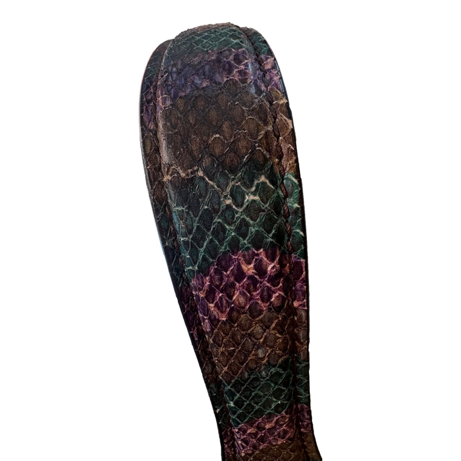 Gucci Jackie Python Leather Green Purple Large Sh… - image 10