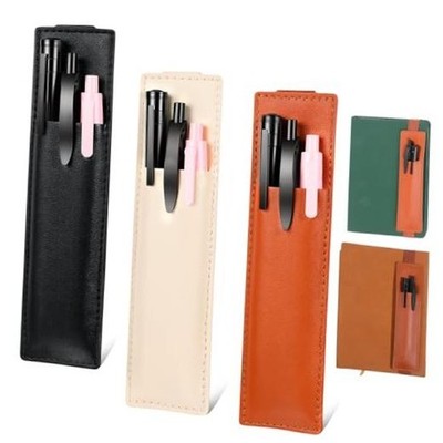 3 PCS Pen Holder for Notebook, PU Leather Notebook Pen Holder | Portable