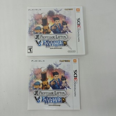 Professor Layton VS Phoenix Wright (Nintendo 3DS) Case & Manual Only NO GAME